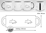 Tassendruck Katzen-Tasse mit Spruch Nö - Cat/Tier/Geschenk-Idee/Fellnase/Innen & Henkel Schwarz - 6