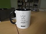 TASSENTICKER Tasse mit Spruch - I Wish You were Beer! - beidseitig Bedruckt - Made in Germany - Teetasse - Kaffeetasse - Tasse - Arbeit - Büro - Geschenk - 2