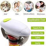 Automatischer Elektrischer DosenöFfner FüR KüChe Und Restaurants,Mit Ein Knopf Beginnt Und Auto-Stopp, Glatte Kante Links,Die Beste Wahl!,Black - 2