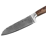 Wakoli Edib 3er Damastmesser-Set mit Klingenlängen von 8,50cm bis 17,00cm extrem scharf aus 67 Lagen I Profi Küchenmesser Set aus echtem japanischen Damaststahl mit Griffen aus Pakkaholz und Holzbox - 8