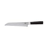 Wilfa EGO VG-10 Brotmesser - 20cm Klinge, 67 Schichten Damaststahl, japanischer VG-10 Stahlkern, Klingenhärte: HRC: 60±2, ergonomischer Holzgriff, schwarz - 2