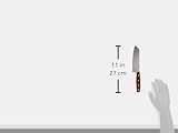Fiskars Santoku-Messer, Gesamtlänge: 28 cm, Qualitätsstahl/Holz, Braun, Norr, 1016474 - 6