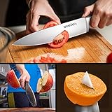 MOSFiATA Kochmesser, Klingenlänge 20cm Küchenmesser Scharf Fleischmesser Profi Messer aus hochwertigem Carbon Edelstahl, Chefmesser mit ergonomischer Griff für Haus und Restaurant - 2