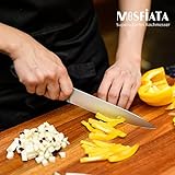 MOSFiATA Kochmesser, Klingenlänge 20cm Küchenmesser Scharf Fleischmesser Profi Messer aus hochwertigem Carbon Edelstahl, Chefmesser mit ergonomischer Griff für Haus und Restaurant - 5