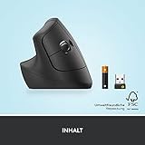 Logitech Lift Left Vertikale Ergonomische Maus, Linkshänder, Kabellos, Bluetooth oder Logi Bolt USB-Empfänger, Leise Klicks, 4 Tasten, Kompatibel mit Windows/macOS/iPadOS, Laptop, PC – Grau - 8