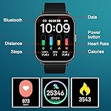 Smartwatch, 1.69 Zoll HD Voll Touchscreen Fitness Tracker Uhr, IP68 Wasserdicht Fitnessuhr mit Pulsmesser Schlafmonitor Schrittzähler, Damen Herren Sportuhr Smart Watch Uhren für iOS Android, Schwarz - 2