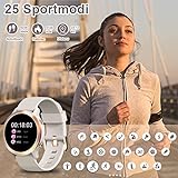 Blackview Smartwatch Damen, 1.09 Zoll Fitnessuhr Smart Watch Fitness Armbanduhr mit Pulsmesser Schlafmonitor SpO2, Schrittzähler Uhr Sportuhr Stoppuhr Aktivitätstracker für Android iOS(Grau) - 3