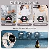 Blackview Smartwatch Damen, 1.09 Zoll Fitnessuhr Smart Watch Fitness Armbanduhr mit Pulsmesser Schlafmonitor SpO2, Schrittzähler Uhr Sportuhr Stoppuhr Aktivitätstracker für Android iOS(Grau) - 5