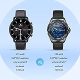 Weybon Smartwatch Herren uhr Armbanduhr Uhr – 1,32 Zoll Runde Männer Sportuhr ip68 Schrittzähler Blutdruckmessung Pulsmesser Kalorienzähler Bluetooth Kompatibel Android mit ios (Schwarz), (C18) - 3