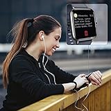 Hama Smartwatch 4900, wasserdicht (Fitnesstracker für Herzfrequenz/Kalorien, Sportuhr mit Schrittzähler, Schlafmonitor, Musiksteuerung, Fitness Armband Damen/Herren, 6 Tage Akkulaufzeit) Blau - 3