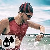 Hama Smartwatch 4900, wasserdicht (Fitnesstracker für Herzfrequenz/Kalorien, Sportuhr mit Schrittzähler, Schlafmonitor, Musiksteuerung, Fitness Armband Damen/Herren, 6 Tage Akkulaufzeit) Blau - 4