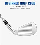 Golfschläger für Linkshänder Nr. 7, Golfschläger, Damen und Herren, Golf, Anfänger, Übung, Karbonstahlschaft, Golfstange, Golfsport (Blau, Stahlschaft) - 6