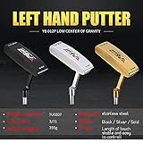 Golfschläger Linkshänder Putter Flex R 950 Stahlschaft Edelstahl Herren Sport Golf Trainingshilfen Golf Putter (Schwarz) - 7