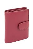 LEAS Damengeldbörse und Herren Geldbeutel mit Außenriegel und XXL Kleingeldfach im Wiener Stil mit 3 Scheinfächern im Hochformat Echt-Leder, rot - Special-Edition - 2