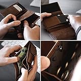 DONBOLSO Geldbörse Wien I Großes Portemonnaie aus Leder für Herren I Geldbeutel und RFID Schutz I Geldbörse mit Münzfach I Portmonee für Männer I Vintage Braun - 2