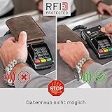 DONBOLSO Geldbörse Wien I Großes Portemonnaie aus Leder für Herren I Geldbeutel und RFID Schutz I Geldbörse mit Münzfach I Portmonee für Männer I Vintage Braun - 4