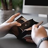 DONBOLSO Geldbörse Wien I Großes Portemonnaie aus Leder für Herren I Geldbeutel und RFID Schutz I Geldbörse mit Münzfach I Portmonee für Männer I Vintage Braun - 7