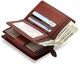 praktisches Damen - Portemonnaie Leder - Geldbörse (lila) - 4