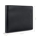 Bugatti Romano Geldbeutel Männer Leder mit RFID Schutz – Geldbörse Herren Querformat Schwarz – Portmonaise Portemonnaie Portmonee Brieftasche Wallet Ledergeldbeutel - 2