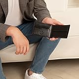 Bugatti Romano Geldbeutel Männer Leder mit RFID Schutz – Geldbörse Herren Querformat Schwarz - Portmonaise Portemonnaie Portmonee Brieftasche Wallet Ledergeldbeutel - 6