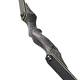 AMEYXGS 60” Bogenschießen Takedown Recurve Bogen und Pfeil Set Holz Riser 25-60lbs Jagdbogen Traditioneller Langbogen Outdoor Jagd Erwachsener Bogen Linkshänder (Bogen + 6X Pfeil, 60lbs) - 8