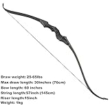 SHARROW 60 Zoll Takedown Recurvebogen Set Erwachsene 25-65 Lbs BogenschießEn Jagdbogen Pfeil Und Bogen Set Erwachsene Sportbogen Recurve Bogen Set linkshändig Rechtshändig (grau Set, Links 50Lbs) - 7