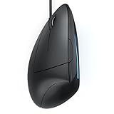 CSL – optische Linkshänder Maus Vertikal / kabelgebundene Ausführung (Linkshänder) | ergonomisches Design – Vorbeugung gegen Mausarm/Tennisarm (RSI-Syndrom) – besonders armschonend | 6 Tasten | für Linkshänder - 4