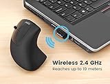 Perixx PERIMICE-713 L Vertikale Ergonomische Maus – Für Linkshänder- Kabellose 2.4GHz – 800/1200/1600 DPI – Empfohlen bei RSI, Mausarm, Tennisarm - 8