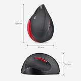 Perixx PERIMICE-718 Ergonomische Linkshänder Maus – Vertikales Design – Kabellos – 5 Tasten – Größeres Design – 1000/1600 DPI - 8