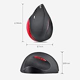 Perixx PERIMICE-718 Ergonomische Linkshänder Maus – Vertikales Design – Kabellos – 5 Tasten – Größeres Design – 1000/1600 DPI - 8