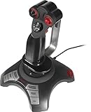 Speedlink Joystick für PC / Computer – Phantom Hawk Flightstick USB (12 Tasten, 8-Wege-Schalter – Stufenloser Schubregler, Vibration – Controller für Flugsimulator oder andere Simulator-Spiele) schwarz - 12