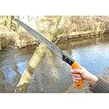 Fiskars Handsäge für frisches Holz, Mit feststehendem Blatt, Inklusive Kunststoff-Köcher, Sägeblattlänge 33 cm, Rostfreies Stahl-Sägeblatt, Schwarz/Orange, SW84, 1001620 - 5