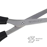 Westcott E-31182 00 Schere Büro, rostfrei, gerade, asymmetrisch mit Langauge für Linkshänder, 20 cm/8 Zoll, schwarz - 3