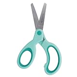 Westcott E-21586 00 Softgrip Kids Lefty Kinderschere für Linkshänder, 13 cm, runde Spitze, türkis - 2