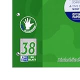 OXFORD 100050405 Collegeblock Schule für Linkshänder 10er Pack A4+ Lineatur 38 – kariert mit Doppelrand 80 Blatt seidenglattes Papier grün Schreibblock Notizblock Briefblock Schulblock - 5