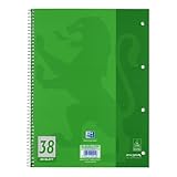 OXFORD 100050405 Collegeblock Schule für Linkshänder 10er Pack A4+ Lineatur 38 – kariert mit Doppelrand 80 Blatt seidenglattes Papier grün Schreibblock Notizblock Briefblock Schulblock - 7