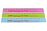 KUM AZ902.01.19-G - Lineal L1 Softie Flex Lefty G, 15 cm, Skala seitenverkehrt, Linkshänder, grün, 1 St. - 2
