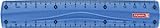 Brunnen 104971533 Lineal (für Schule und Büro Colour code, 15 cm, mit Griffmulde, für Links- und Rechthänder) blau / azur