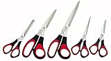 Wedo 97681 Universalschere Linkshänder (rostfreier Edelstahl, Kunststoff Softgriffe, 21 cm) schwarz/rot - 3
