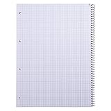LANDRE 100050066 Collegeblock für Linkshänder 10er Pack A4 80 Blatt kariert Spirale rechts 70 g/m² gelocht Schreibblock Notizblock Briefblock Schulblock - 4