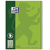 Oxford 100050405 Collegeblock für Linkshänder Lineatur 38 - A4+, 80 Blatt, 90 g/qm, 4-fach Lochung - 2