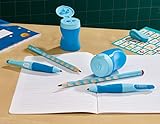 Ergonomischer Dosen-Spitzer für Linkshänder - STABILO EASYsharpener - 3 in 1 - blau - 3