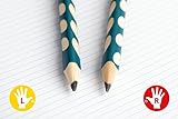 Schmaler Dreikant-Bleistift für Linkshänder - STABILO EASYgraph S in petrol - 2er Pack - Härtegrad HB - 2