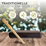 Hochwertige Sopran Ahorn Holz Blockflöte im SET mit Etui, Bürste & Fett Zubehör – DEUTSCHE Griffweise - 2