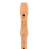 Voggy´s Holzblockflöten-Set Blockflöte Wischer Stofftasche Set für Anfänger und Fortgeschrittene (C-Sopran, deutsche Griffweise, Einfachloch, Länge: 32 cm), braun - 3