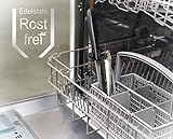 Nova Brotmesser mit Abstandshalter für Brot, Wurst, Käse, Fleischkäse, aus rostfreiem Edelstahl gearbeitet in Schwarz (Linkshänder) - 4