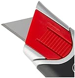 Wedo 78815 Safety Cutter Premium, TÜV/GS-geprüft, autom. Klingenrückzug, ergonomisch, auch für Linkshänder, inkl. 5 Ersatzklingen, schwarz / rot - 3