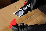 Wedo 78815 Safety Cutter Premium, TÜV/GS-geprüft, autom. Klingenrückzug, ergonomisch, auch für Linkshänder, inkl. 5 Ersatzklingen, schwarz / rot - 6