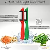 Schwertkrone Sparschäler Kartoffelschäler, 2er Set – Rechts und Linkshänder, bunt gemischt, Solingen Germany – Zufällige Farbe - 3