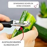 Westmark 28032270 Sparschäler Gentle für Linkshänder, PP/Edelstahl, schwarz / silber, 16,5 x 3,7 x 1,8 cm - 4